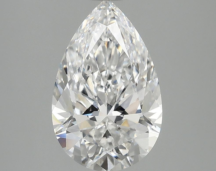 2.52 Carat Pear Shaped Ideal Cut VVS2 IGI Certified Lab Grown Diamond