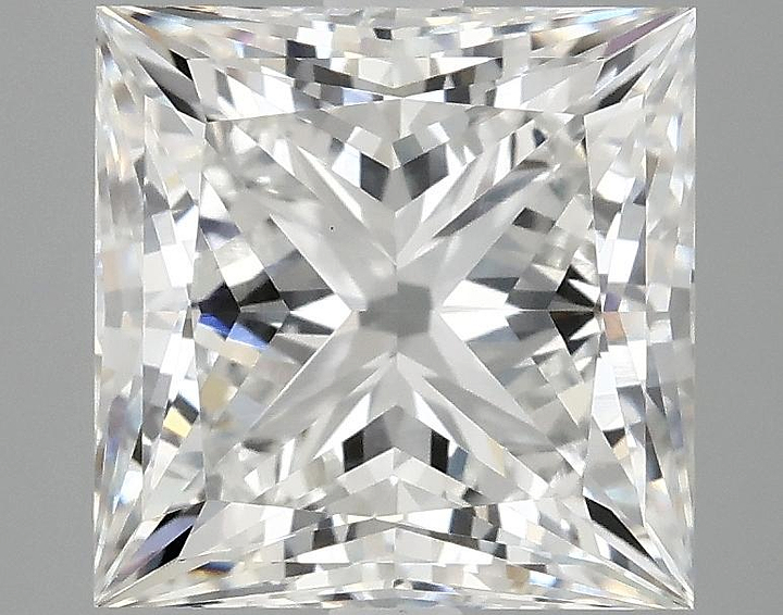 4.09 Carat Princess Shaped Ideal Cut VVS2 IGI Certified Lab Grown Diamond