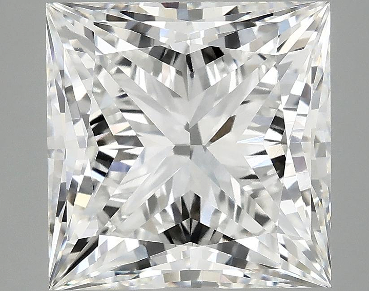 5.07 Carat Princess Shaped Ideal Cut VVS2 IGI Certified Lab Grown Diamond