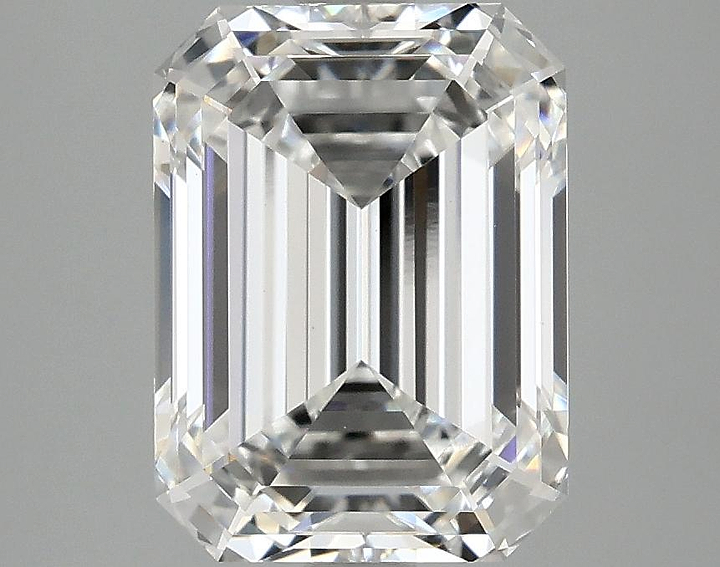 3.06 Carat Emerald Shaped Excellent Cut VVS2 IGI Certified Lab Grown Diamond