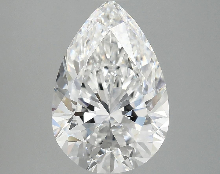 3.92 Carat Pear Shaped Excellent Cut VVS2 IGI Certified Lab Grown Diamond