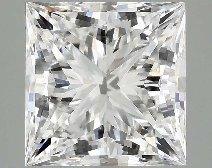 4.08 Carat Princess Shaped Ideal Cut VVS2 IGI Certified Lab Grown Diamond