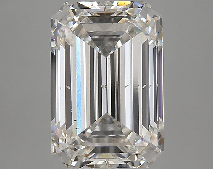 5.05 Carat Emerald Shaped Ideal Cut SI1 IGI Certified Lab Grown Diamond