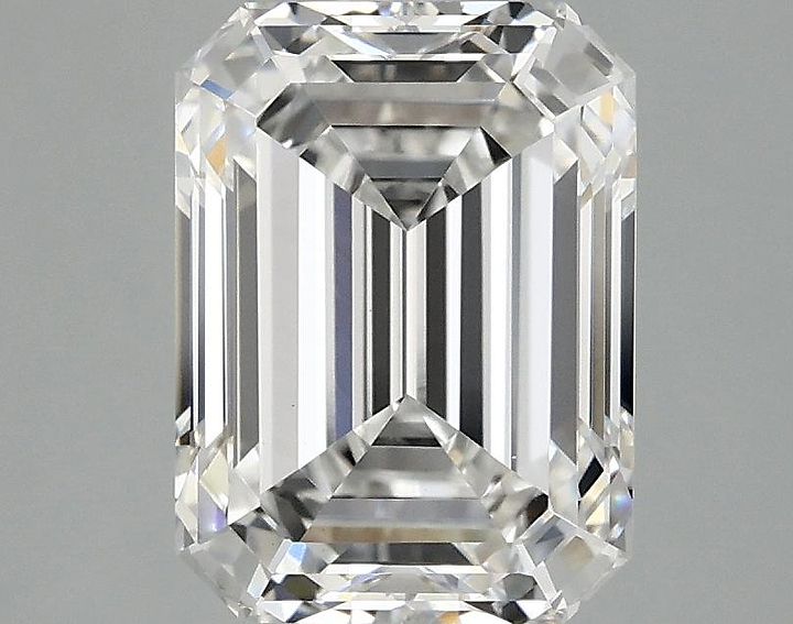 3.04 Carat Emerald Shaped Excellent Cut VVS2 IGI Certified Lab Grown Diamond