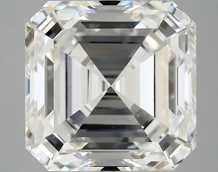 6.08 Carat Asscher Shaped Ideal Cut VVS2 IGI Certified Lab Grown Diamond