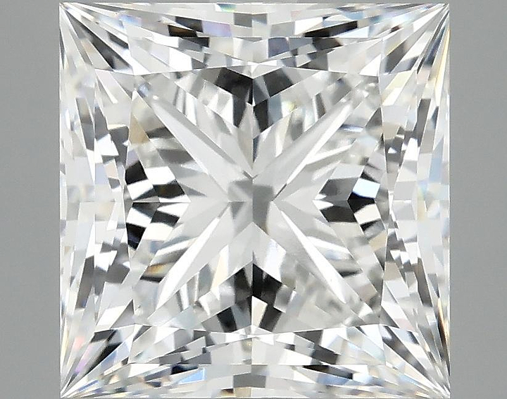 5.09 Carat Princess Shaped Ideal Cut VVS2 IGI Certified Lab Grown Diamond