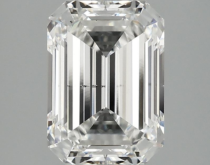 2.49 Carat Emerald Shaped Ideal Cut SI1 IGI Certified Lab Grown Diamond
