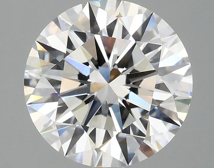 3.08 Carat Round Shaped Ideal Cut VVS2 IGI Certified Lab Grown Diamond