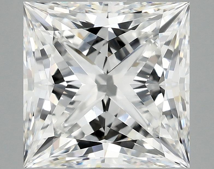 4.13 Carat Princess Shaped Ideal Cut VVS2 IGI Certified Lab Grown Diamond
