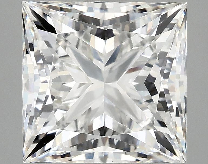 4.08 Carat Princess Shaped Ideal Cut VVS2 IGI Certified Lab Grown Diamond