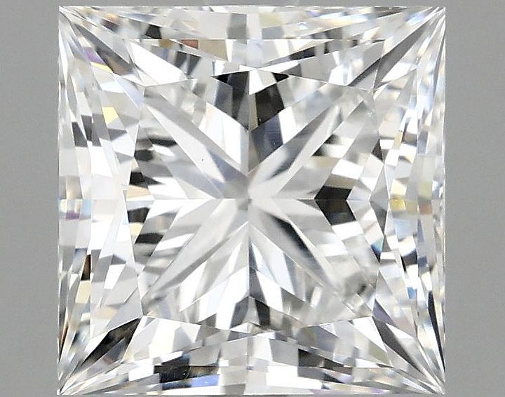 4.08 Carat Princess Shaped Ideal Cut VVS2 IGI Certified Lab Grown Diamond