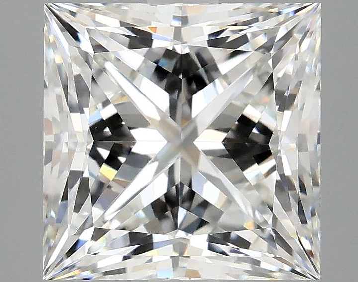 4.18 Carat Princess Shaped Ideal Cut VVS2 IGI Certified Lab Grown Diamond