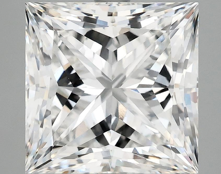 6.09 Carat Princess Shaped Ideal Cut VVS2 IGI Certified Lab Grown Diamond