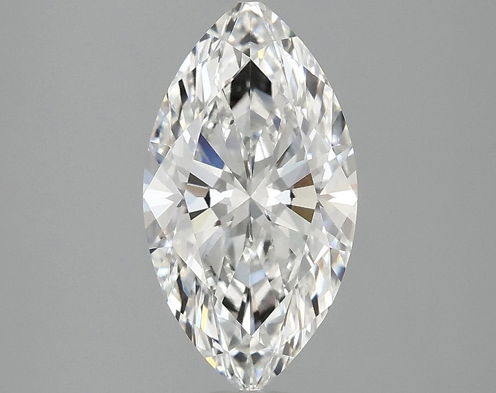 2.03 Carat Marquise Shaped Excellent Cut VVS2 IGI Certified Lab Grown Diamond