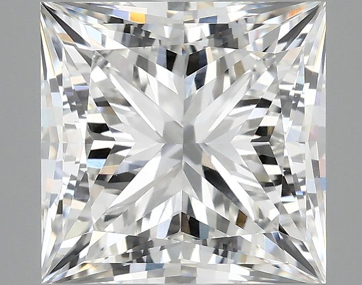 4.14 Carat Princess Shaped Ideal Cut VVS2 IGI Certified Lab Grown Diamond