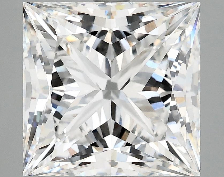 6.06 Carat Princess Shaped Ideal Cut VVS2 IGI Certified Lab Grown Diamond