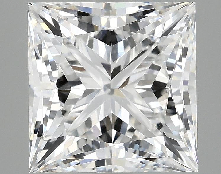 3.84 Carat Princess Shaped Ideal Cut VVS2 IGI Certified Lab Grown Diamond