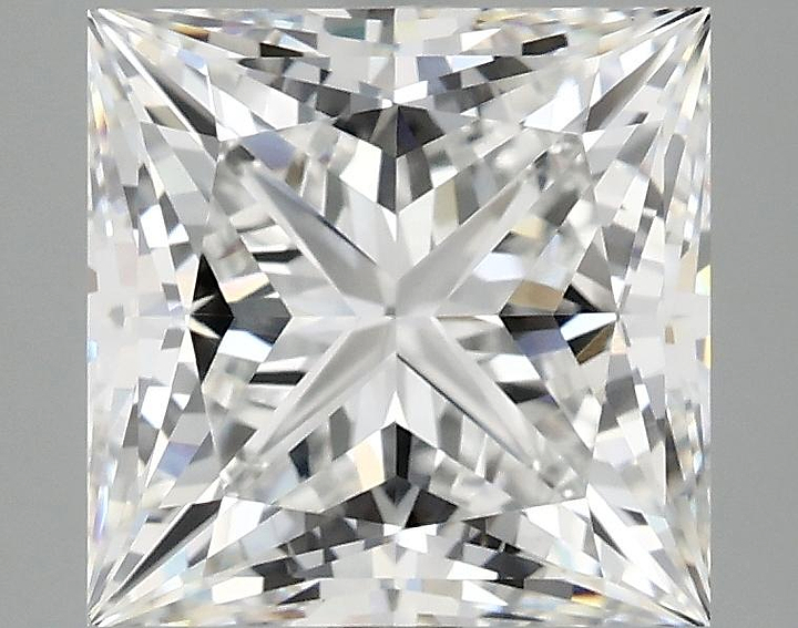 4.08 Carat Princess Shaped Ideal Cut VVS2 IGI Certified Lab Grown Diamond