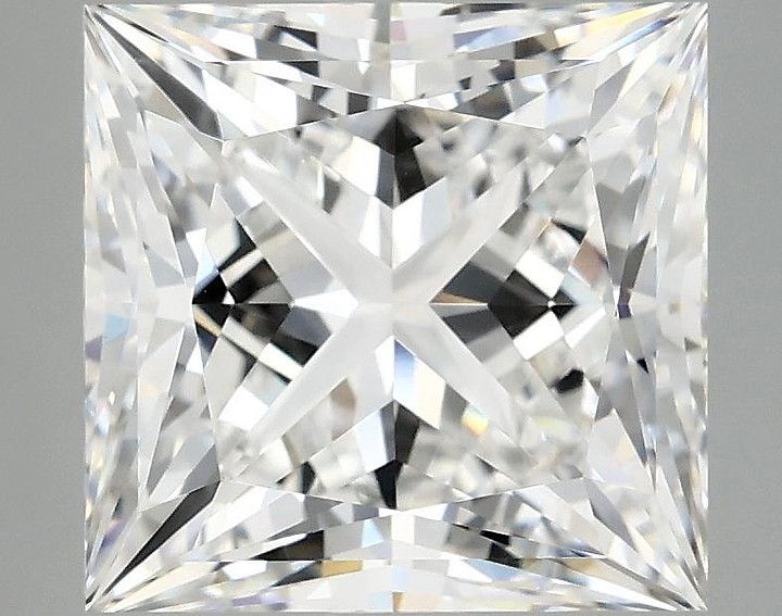 4.93 Carat Princess Shaped Ideal Cut VVS2 IGI Certified Lab Grown Diamond