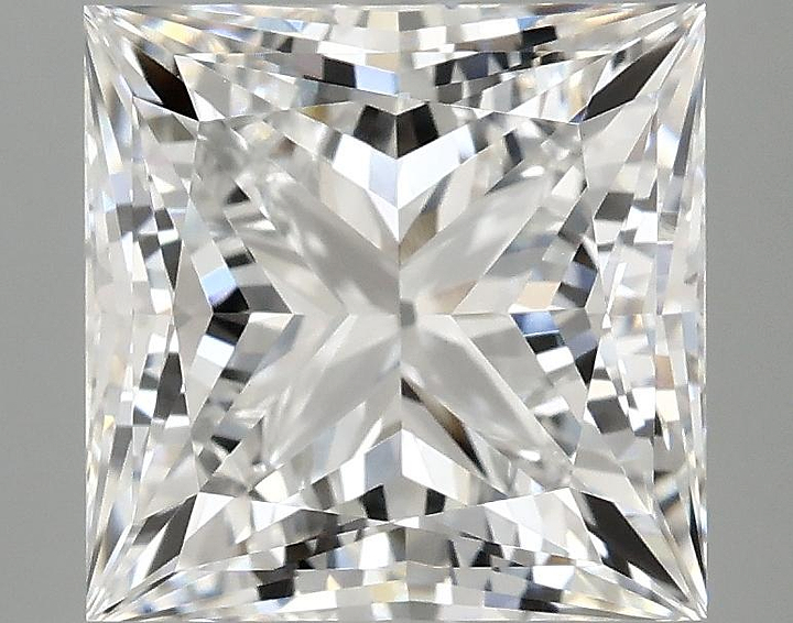 4.04 Carat Princess Shaped Ideal Cut VVS2 IGI Certified Lab Grown Diamond