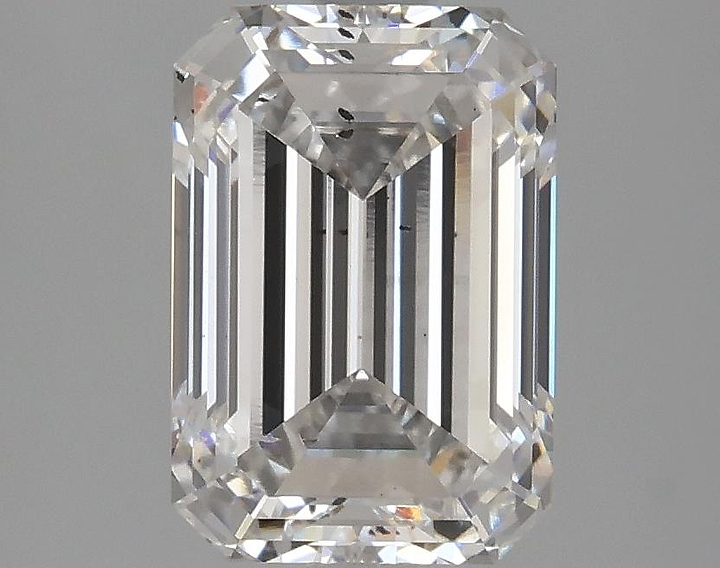 2.47 Carat Emerald Shaped Ideal Cut SI1 IGI Certified Lab Grown Diamond