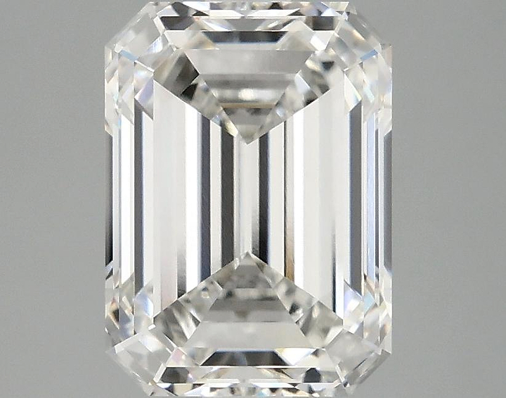 3.09 Carat Emerald Shaped Excellent Cut VVS2 IGI Certified Lab Grown Diamond