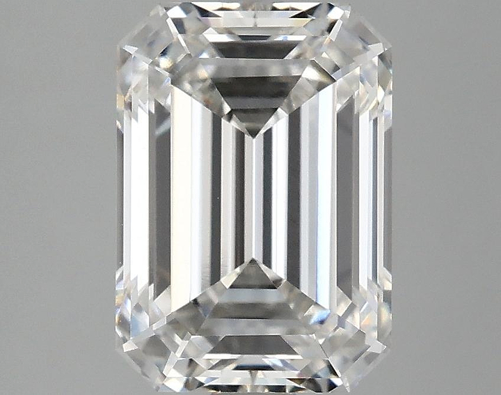 3.09 Carat Emerald Shaped Ideal Cut VVS2 IGI Certified Lab Grown Diamond