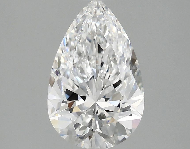 1.54 Carat Pear Shaped Ideal Cut VVS2 IGI Certified Lab Grown Diamond
