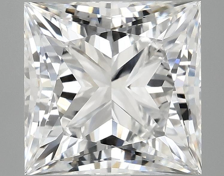 4.05 Carat Princess Shaped Ideal Cut VVS2 IGI Certified Lab Grown Diamond