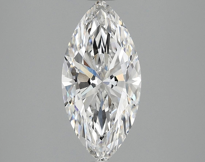 2.07 Carat Marquise Shaped Excellent Cut VVS2 IGI Certified Lab Grown Diamond