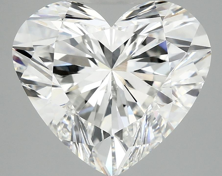4.91 Carat Heart Shaped Ideal Cut VVS2 IGI Certified Lab Grown Diamond