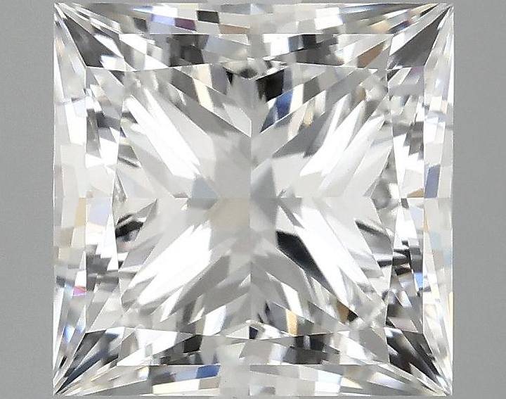 4.07 Carat Princess Shaped Ideal Cut VVS2 IGI Certified Lab Grown Diamond