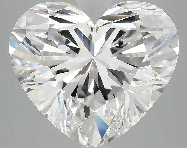 5.08 Carat Heart Shaped Ideal Cut VVS2 IGI Certified Lab Grown Diamond