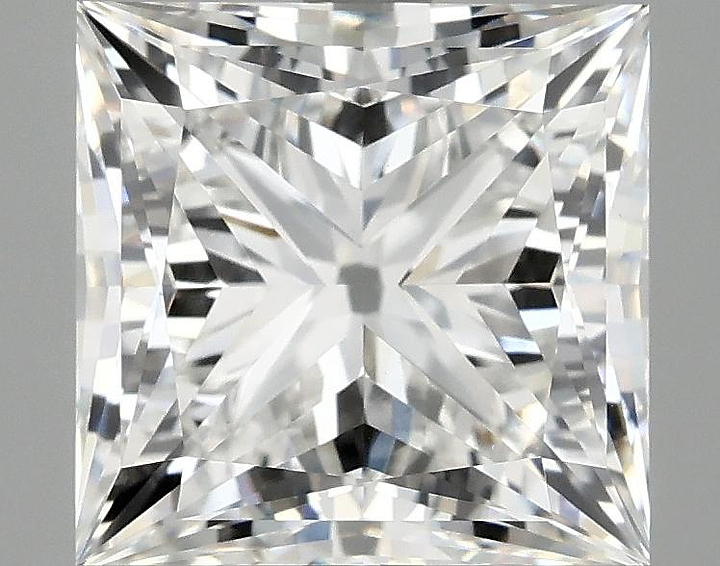 4.18 Carat Princess Shaped Ideal Cut VVS2 IGI Certified Lab Grown Diamond