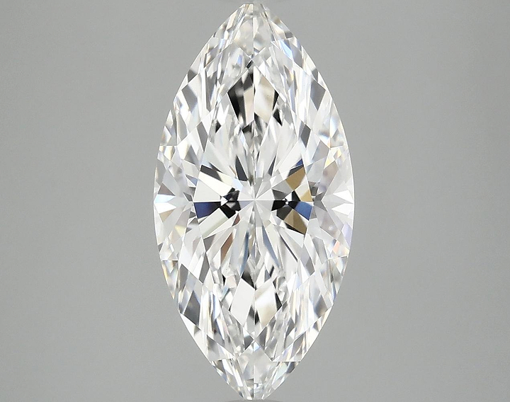 3.05 Carat Marquise Shaped Ideal Cut VVS2 IGI Certified Lab Grown Diamond