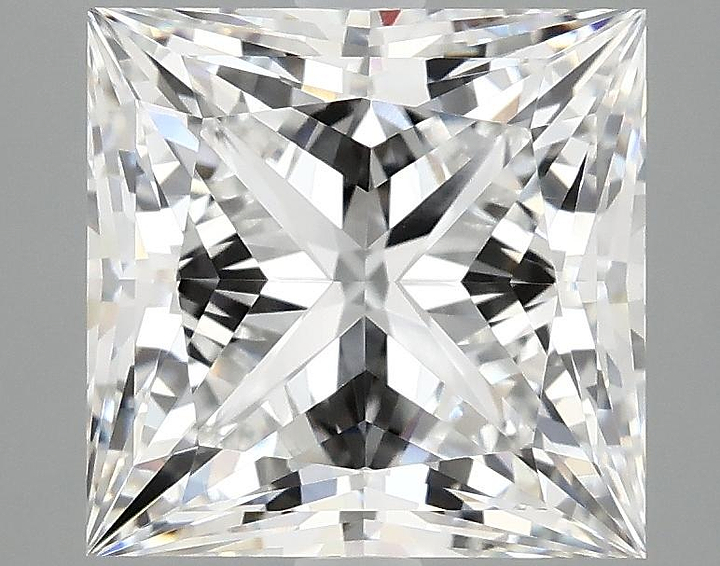 4.06 Carat Princess Shaped Ideal Cut VVS2 IGI Certified Lab Grown Diamond