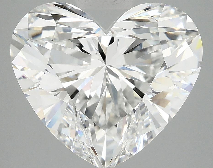 5.09 Carat Heart Shaped Ideal Cut VVS2 IGI Certified Lab Grown Diamond