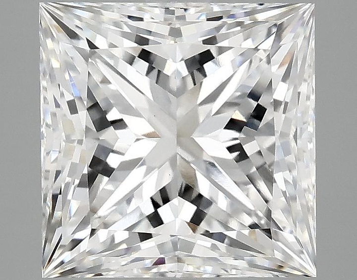 4.08 Carat Princess Shaped Ideal Cut VVS2 IGI Certified Lab Grown Diamond