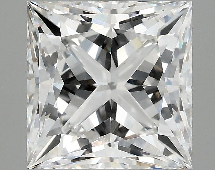 4.09 Carat Princess Shaped Ideal Cut VVS2 IGI Certified Lab Grown Diamond