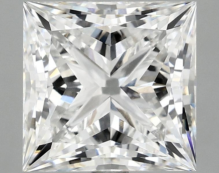 4.09 Carat Princess Shaped Ideal Cut VVS2 IGI Certified Lab Grown Diamond