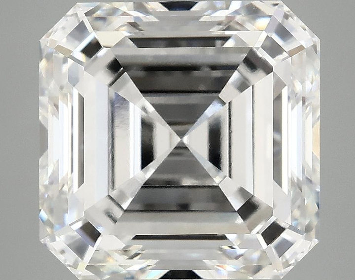 7.41 Carat Asscher Shaped Ideal Cut VVS2 IGI Certified Lab Grown Diamond