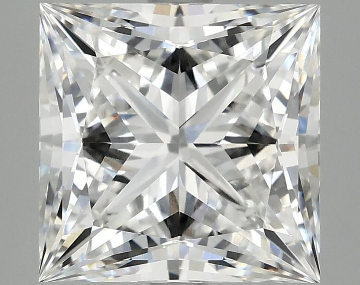 4.02 Carat Princess Shaped Ideal Cut VVS2 IGI Certified Lab Grown Diamond