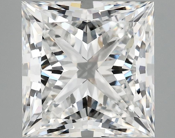 6.05 Carat Princess Shaped Ideal Cut VVS2 IGI Certified Lab Grown Diamond