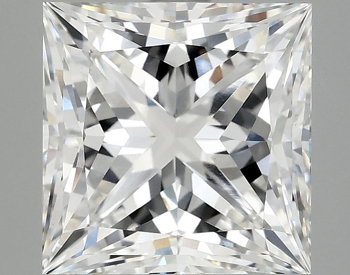 4.05 Carat Princess Shaped Ideal Cut VVS2 IGI Certified Lab Grown Diamond