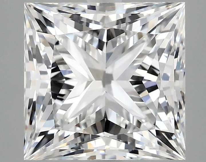 4.09 Carat Princess Shaped Ideal Cut VVS2 IGI Certified Lab Grown Diamond