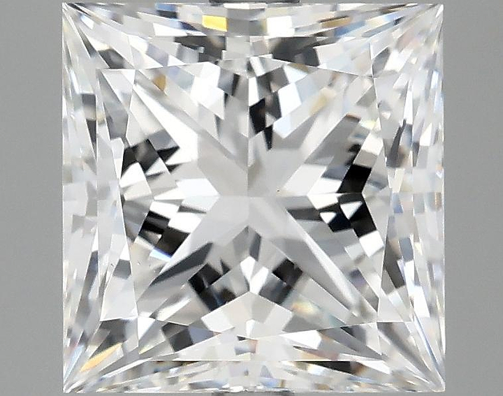 3.97 Carat Princess Shaped Ideal Cut VVS2 IGI Certified Lab Grown Diamond