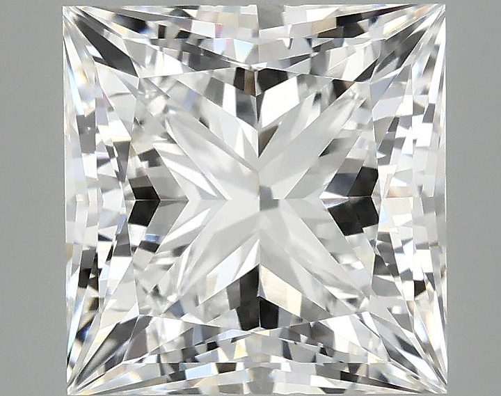 5.04 Carat Princess Shaped Ideal Cut VVS2 IGI Certified Lab Grown Diamond