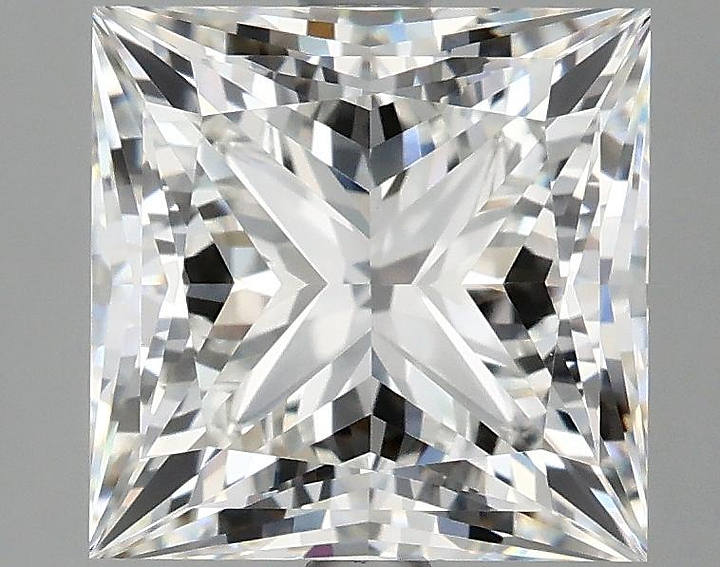 4.08 Carat Princess Shaped Ideal Cut VVS2 IGI Certified Lab Grown Diamond