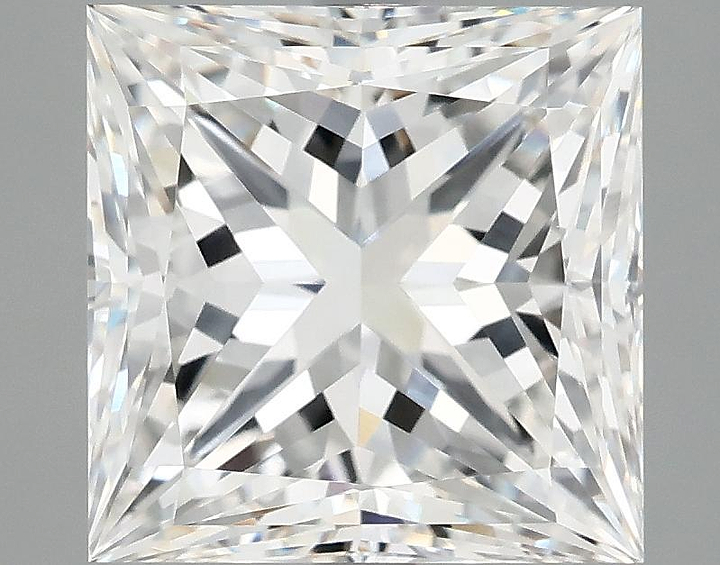 5.04 Carat Princess Shaped Ideal Cut VVS2 IGI Certified Lab Grown Diamond