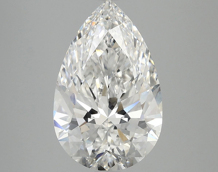 4.08 Carat Pear Shaped Ideal Cut VS1 GSI Certified Lab Grown Diamond